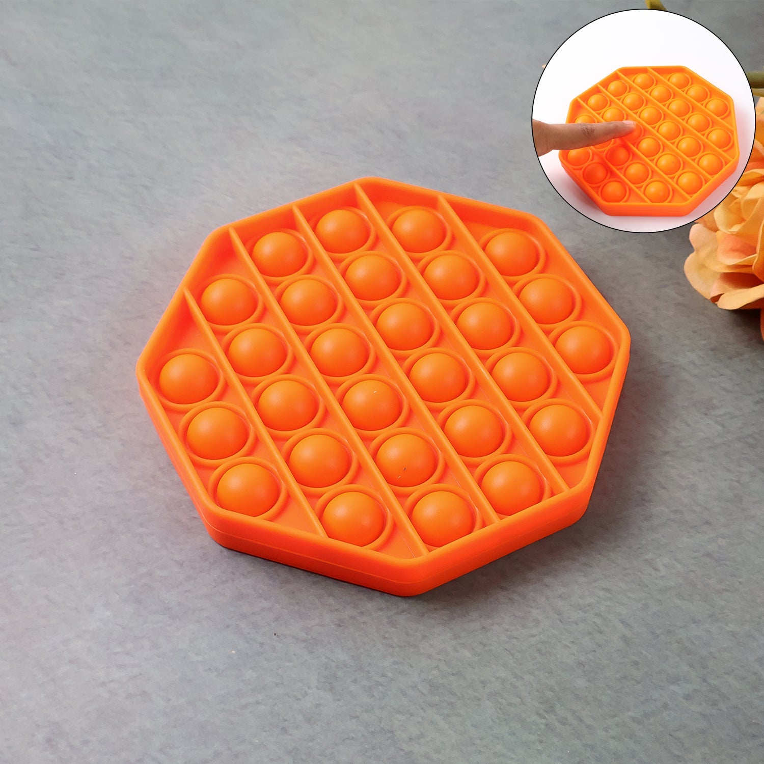 Premium Hexagon Shape Silicone Pop It Fidget Toy (1 Pc)