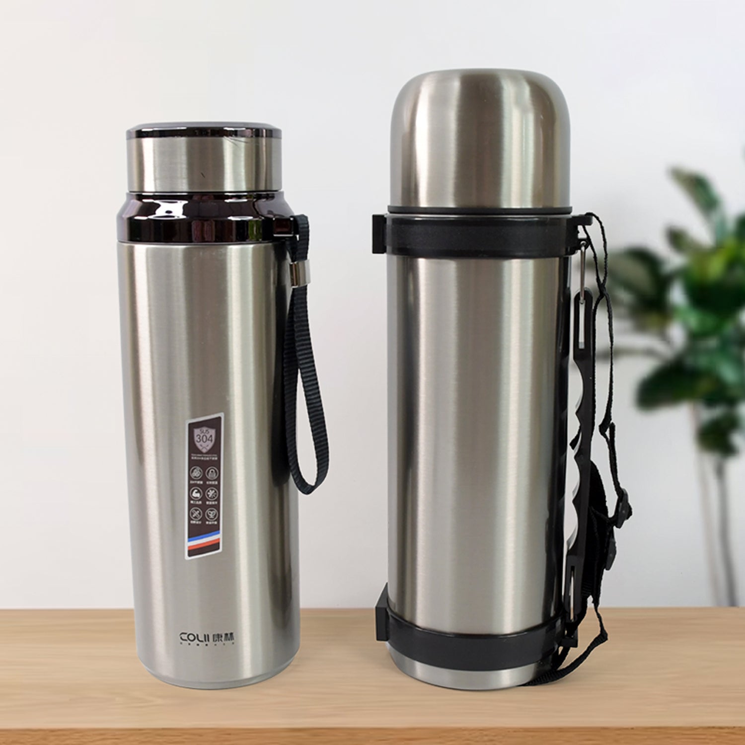 Stainless Steel Insulated Vacuum Bottle (1200ml Approx / Mix Color / 1 Pc)