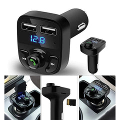CAR-X8 Bluetooth FM Transmitter Kit with Dual USB Fast Charger