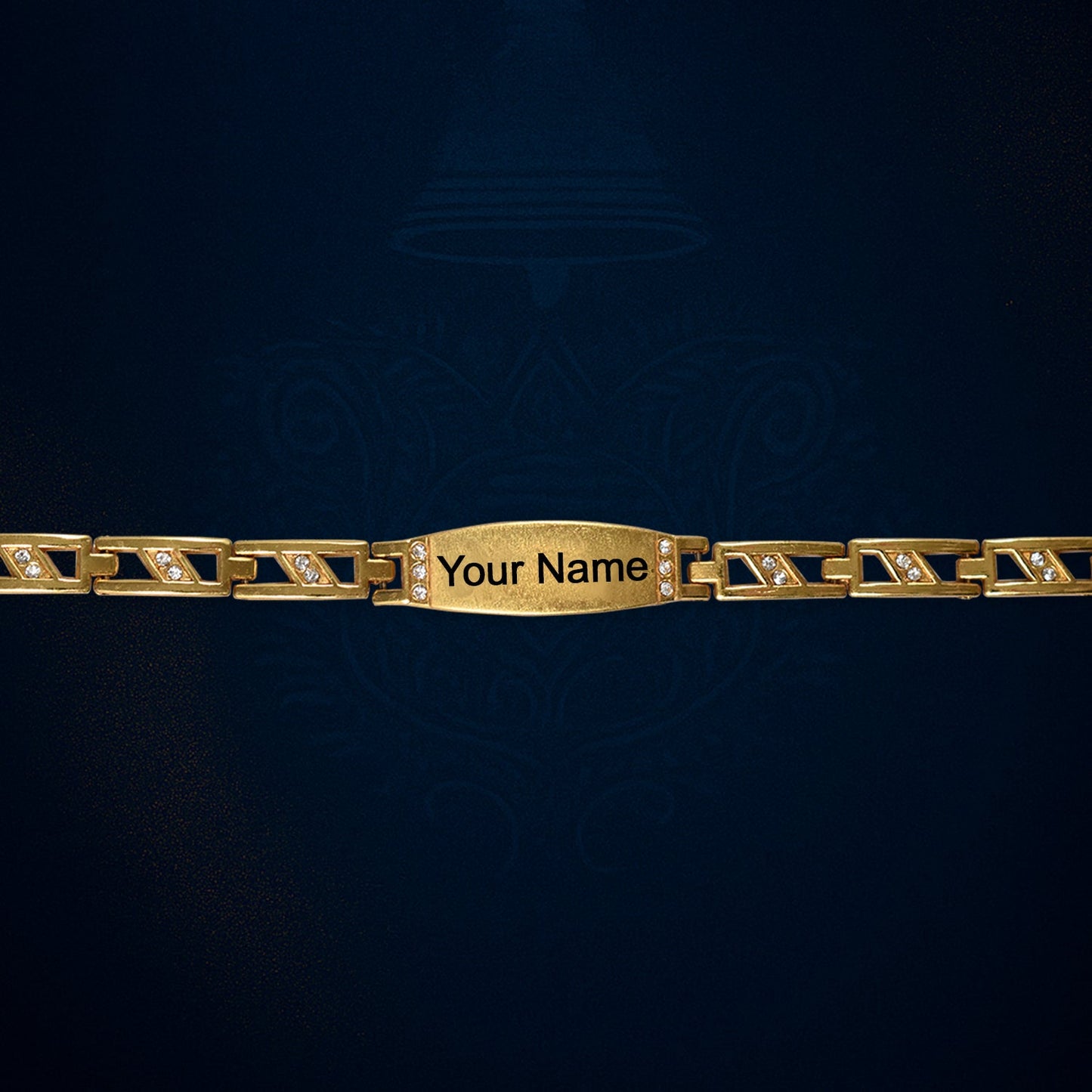 Custom Name Gold Rakhi