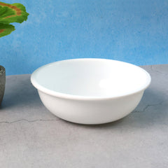 Plastic 6 Inch White Round Deep Serving Bowl (1 Pc)