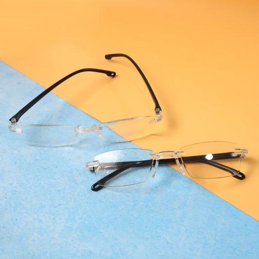 Pack of 2 Rimless Reading Glasses â€“ Lightweight Comfort Readers