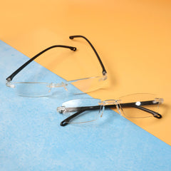 Pack of 2 Rimless Reading Glasses â€“ Lightweight Comfort Readers