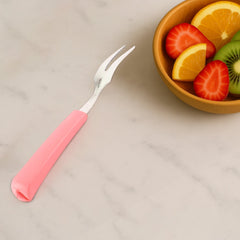 Premium Stainless Steel Fruit Fork Set â€“ 10 Pieces with Soft Non-Slip Handle