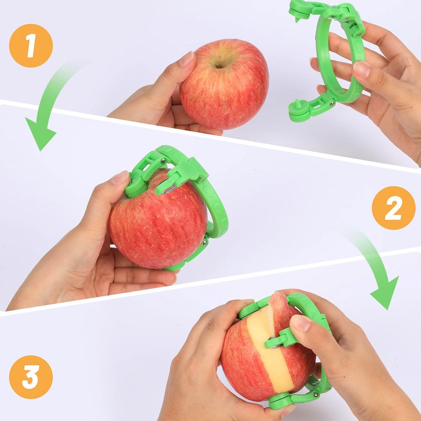Adjustable Apple Peeler Cutter with Holder Ring