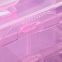 Versatile 18-Grid 3-Layer Transparent Plastic Organizer Box with Adjustable Dividers for Jewelry & Fishing Hooks