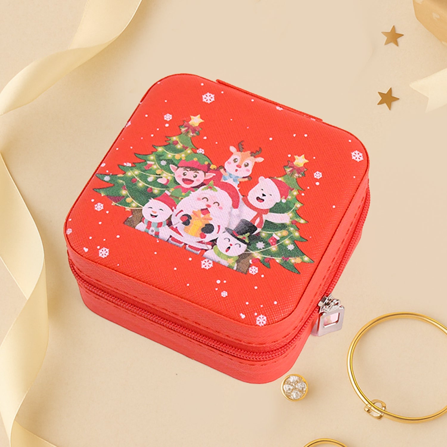 Portable Jewelry Storage Organizer Box (1 Pc)