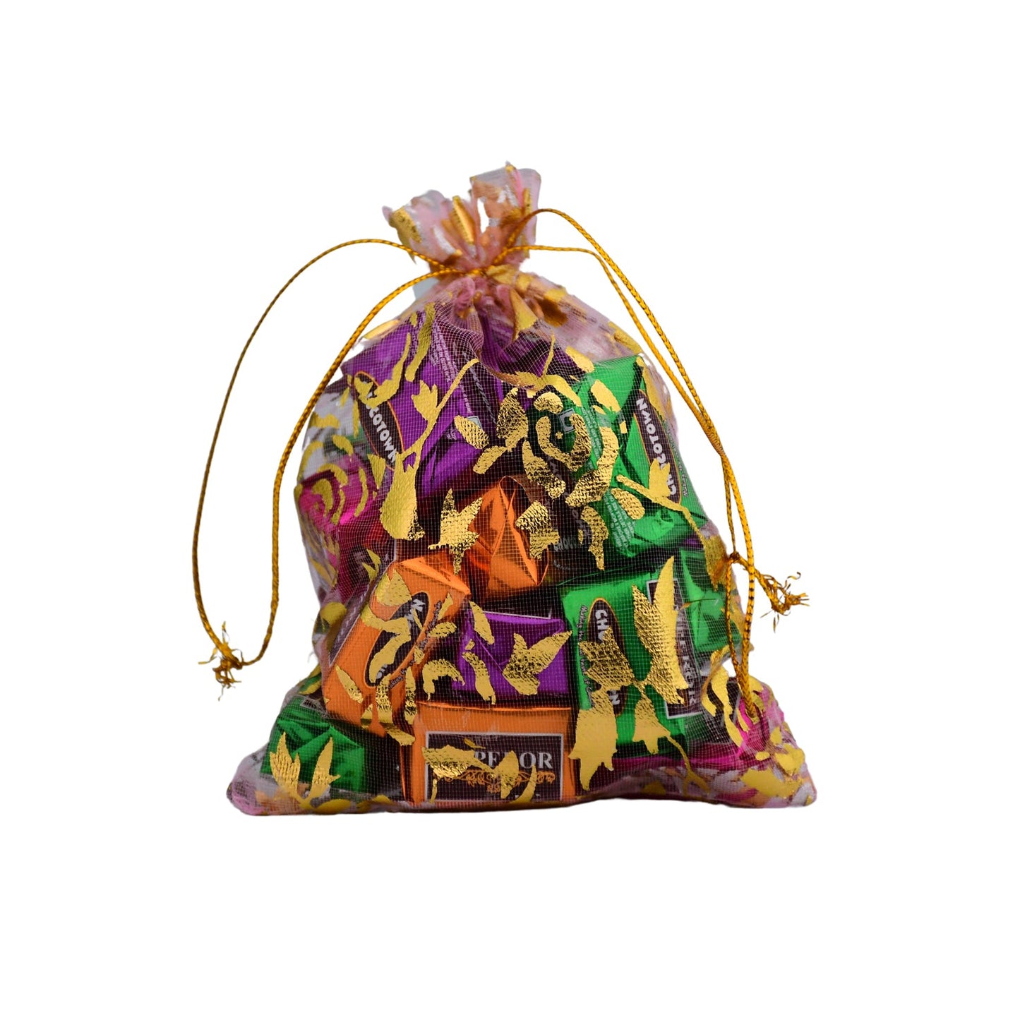 Decorative Gift Potli with 10 Premium Chocolates / Reusable Potli â€“ Festive & Return Gift Hamper