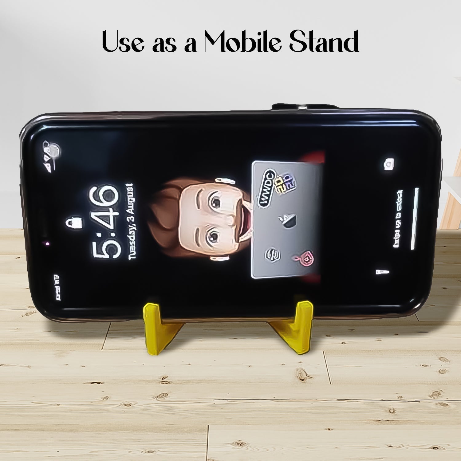 Customized Plastic Keychain with Mobile Stand