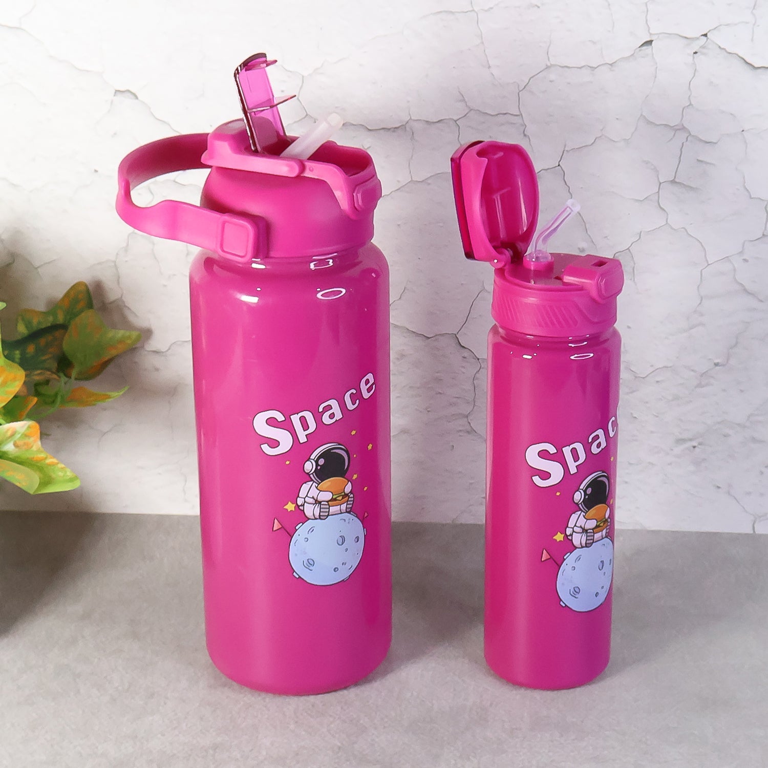 Space Theme Printed Water Bottles â€“ 2000ML, 900ML & 300ML Approx- (Set)