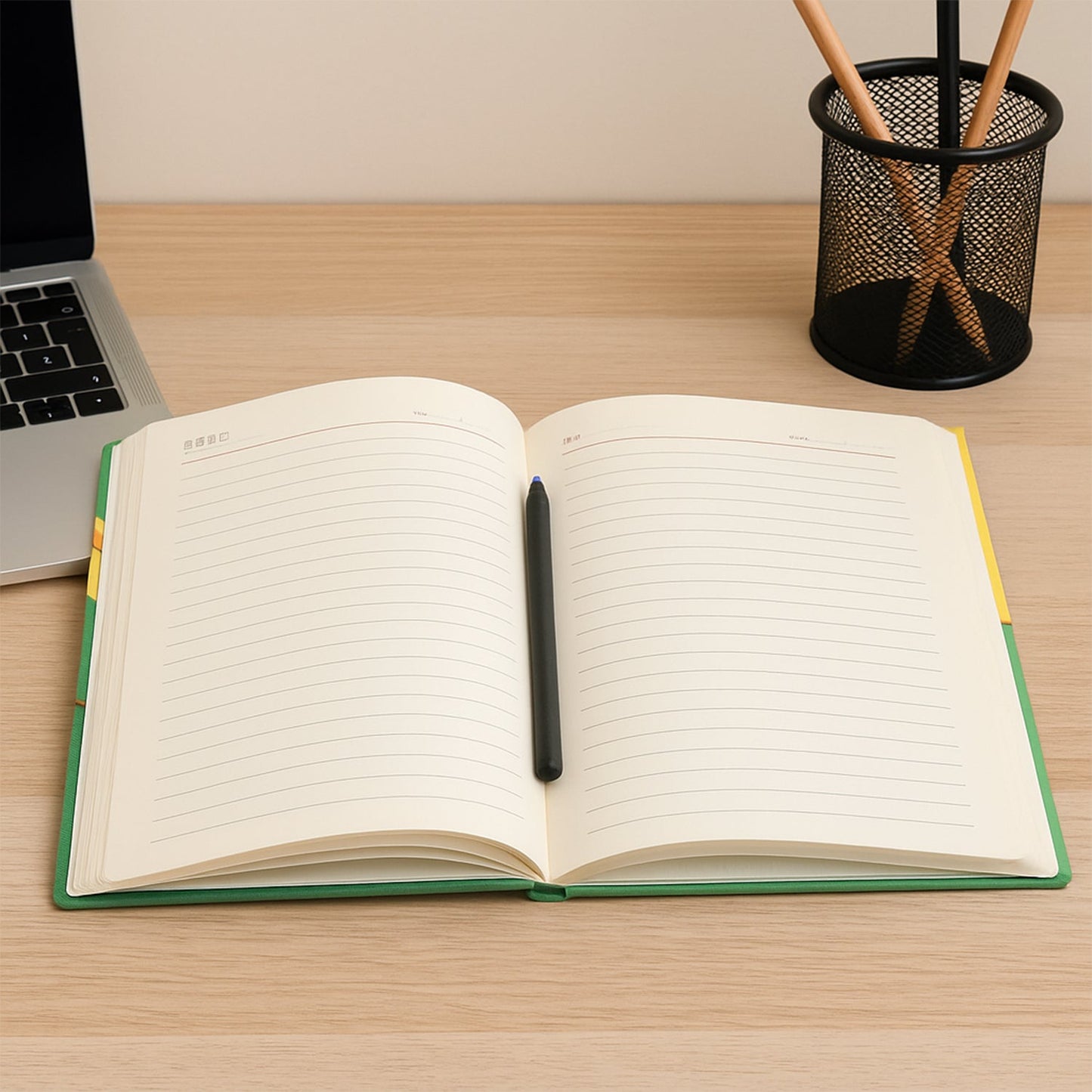 Hardcover Ruled Notebook with Calendar & 160 Pages 22x16 cm (1 Pc)