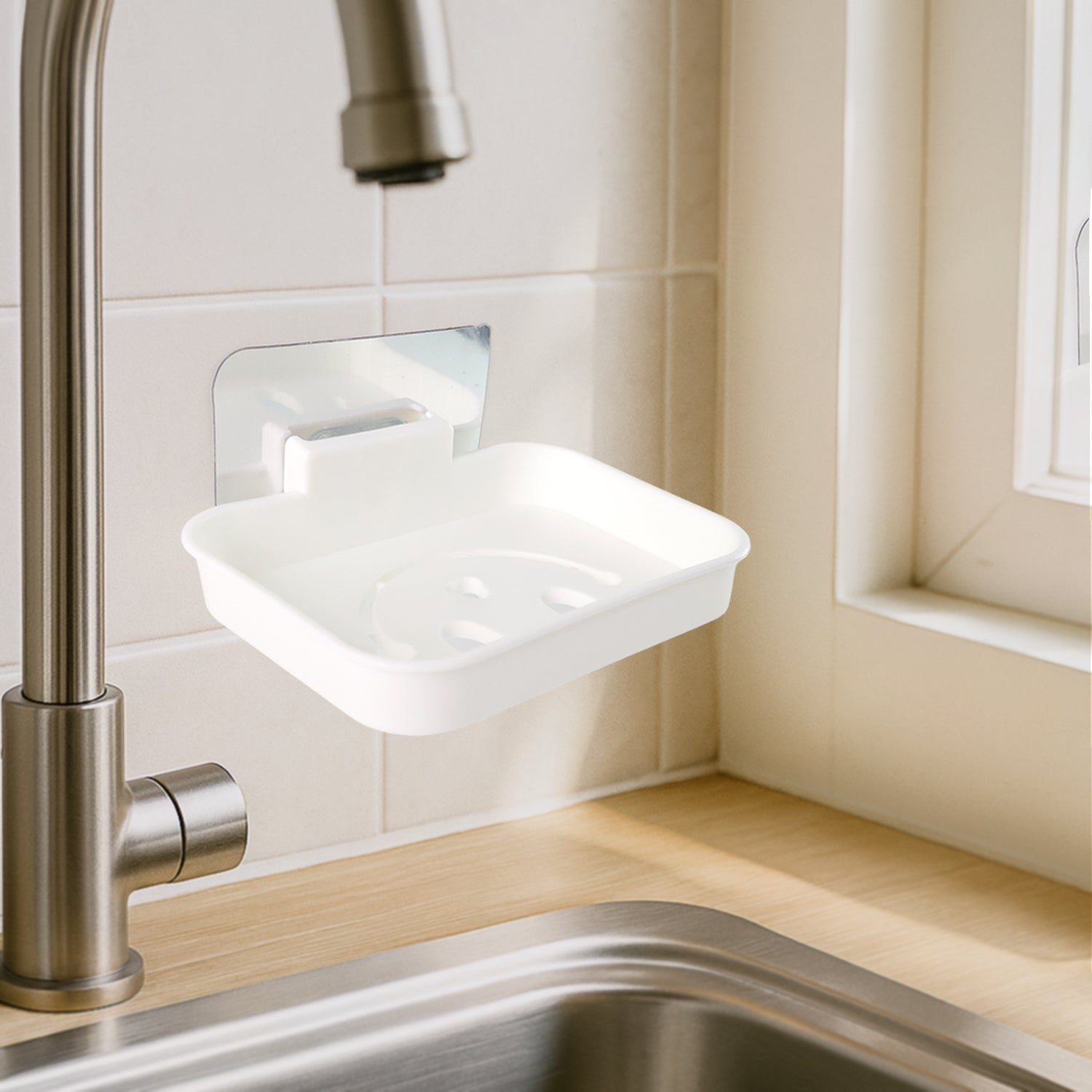 Self Adhesive Wall Mounted Soap Dish Holder (1 Pc)