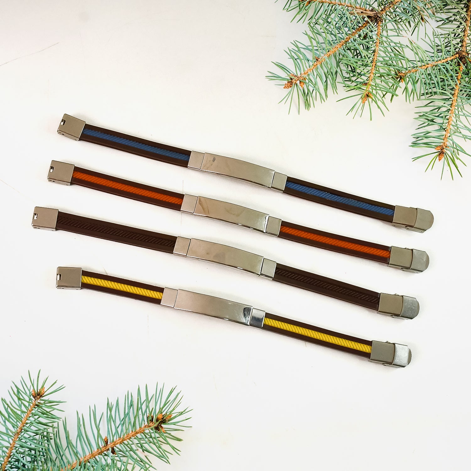 Customized Multicolor Plastic & Stainless Steel Bracelet (Mix Color / 1 Pc)