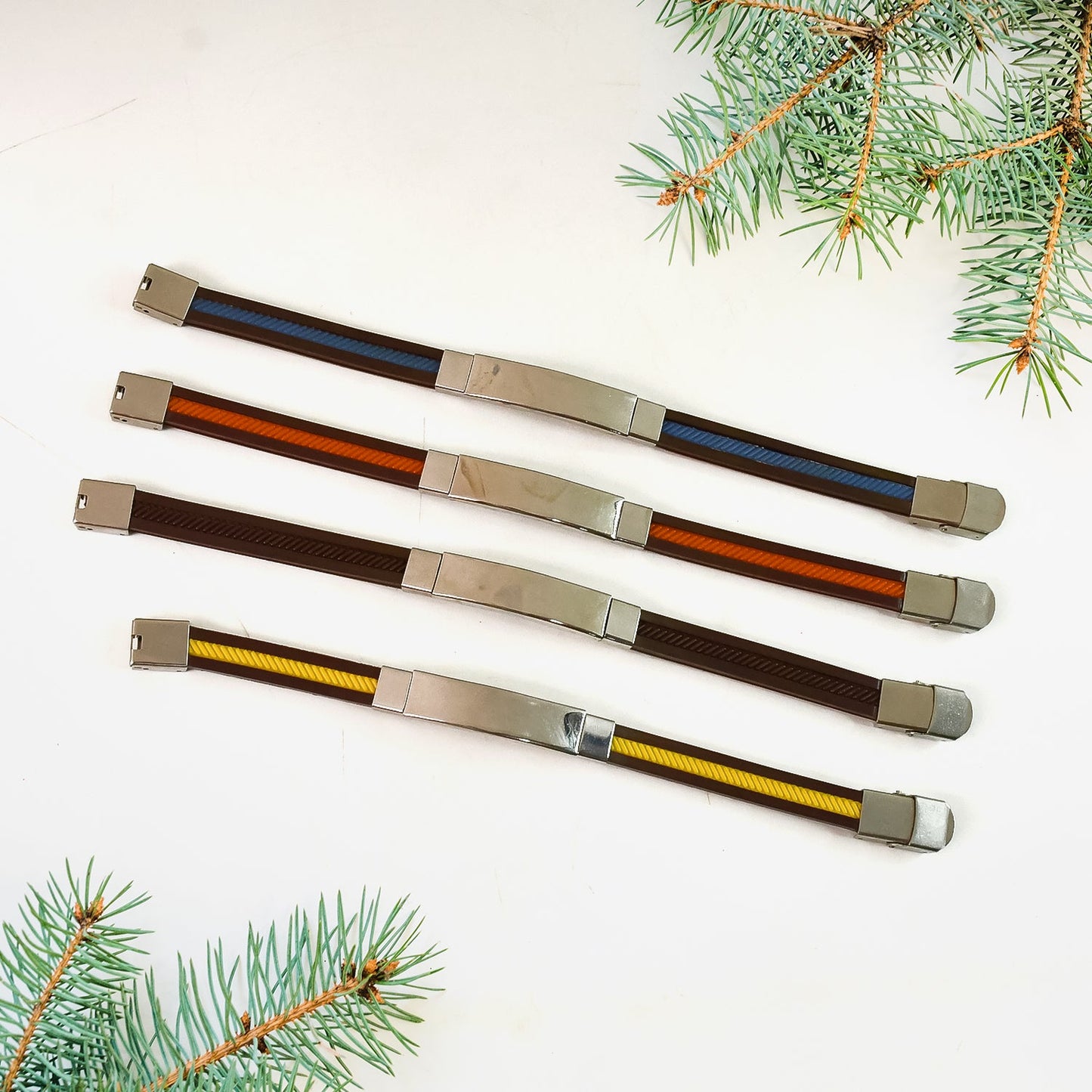 Customized Multicolor Plastic & Stainless Steel Bracelet (Mix Color / 1 Pc)