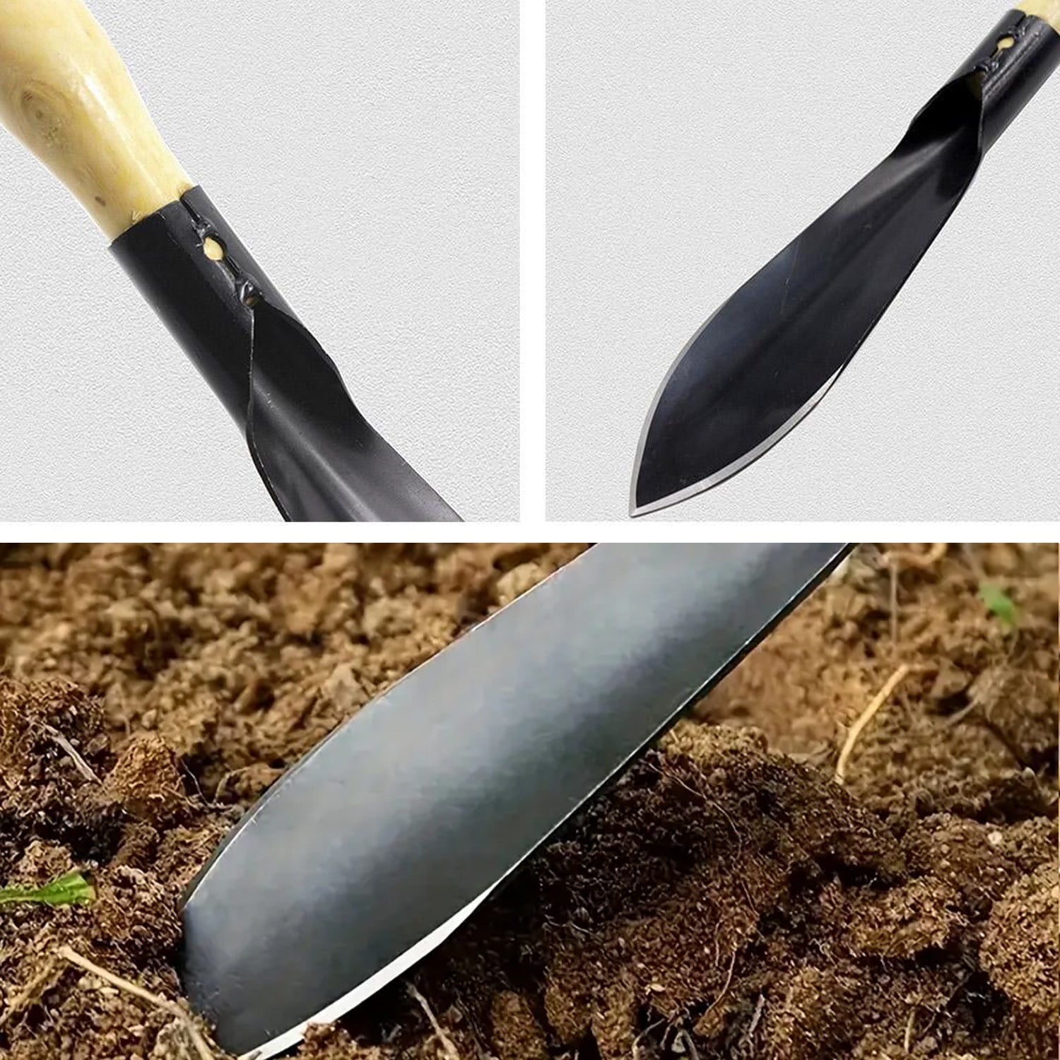 Heavy Duty Gardening Trowel with Wooden Handle (1 Pc)