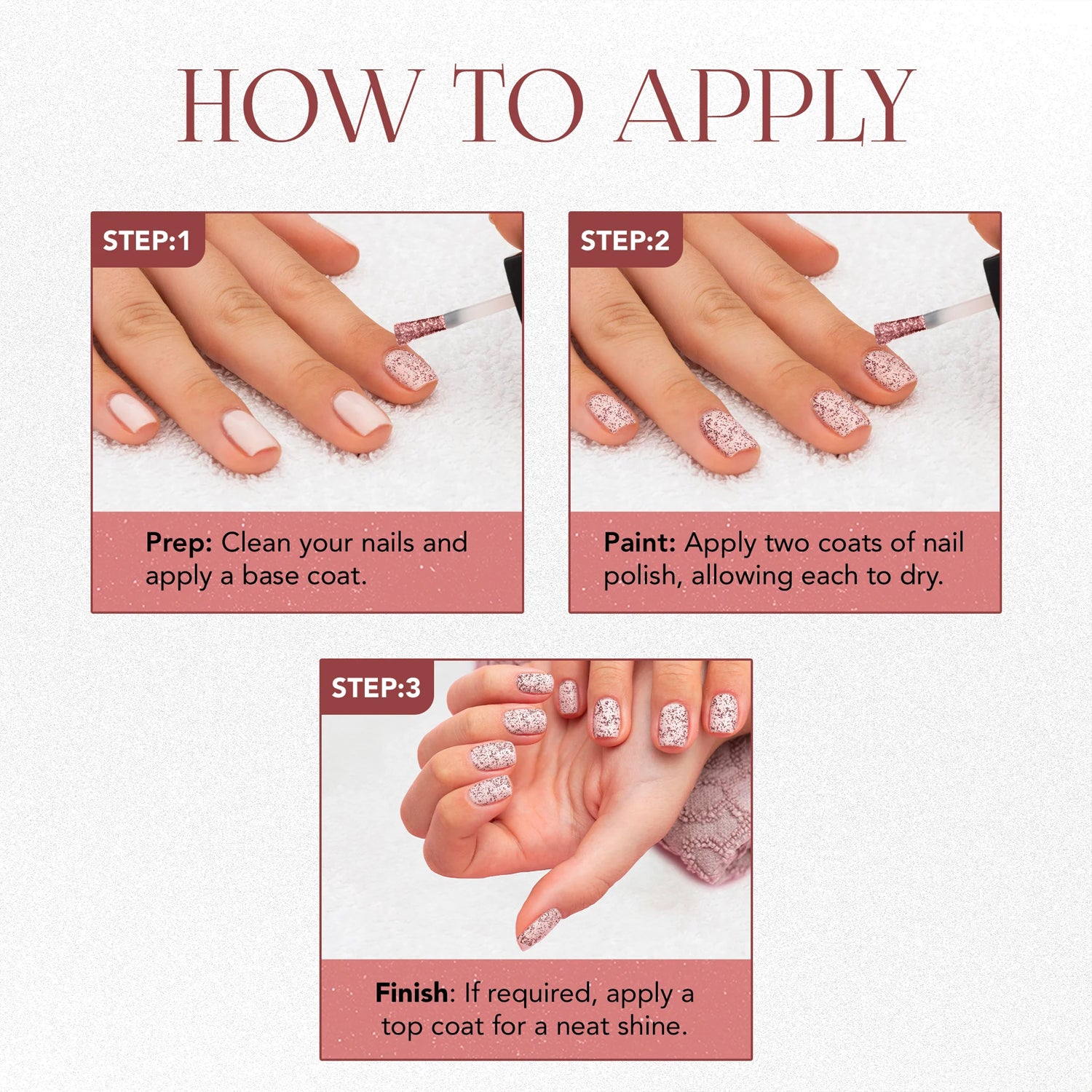 OG Beauty Glam Rose Metallic Nail Paint