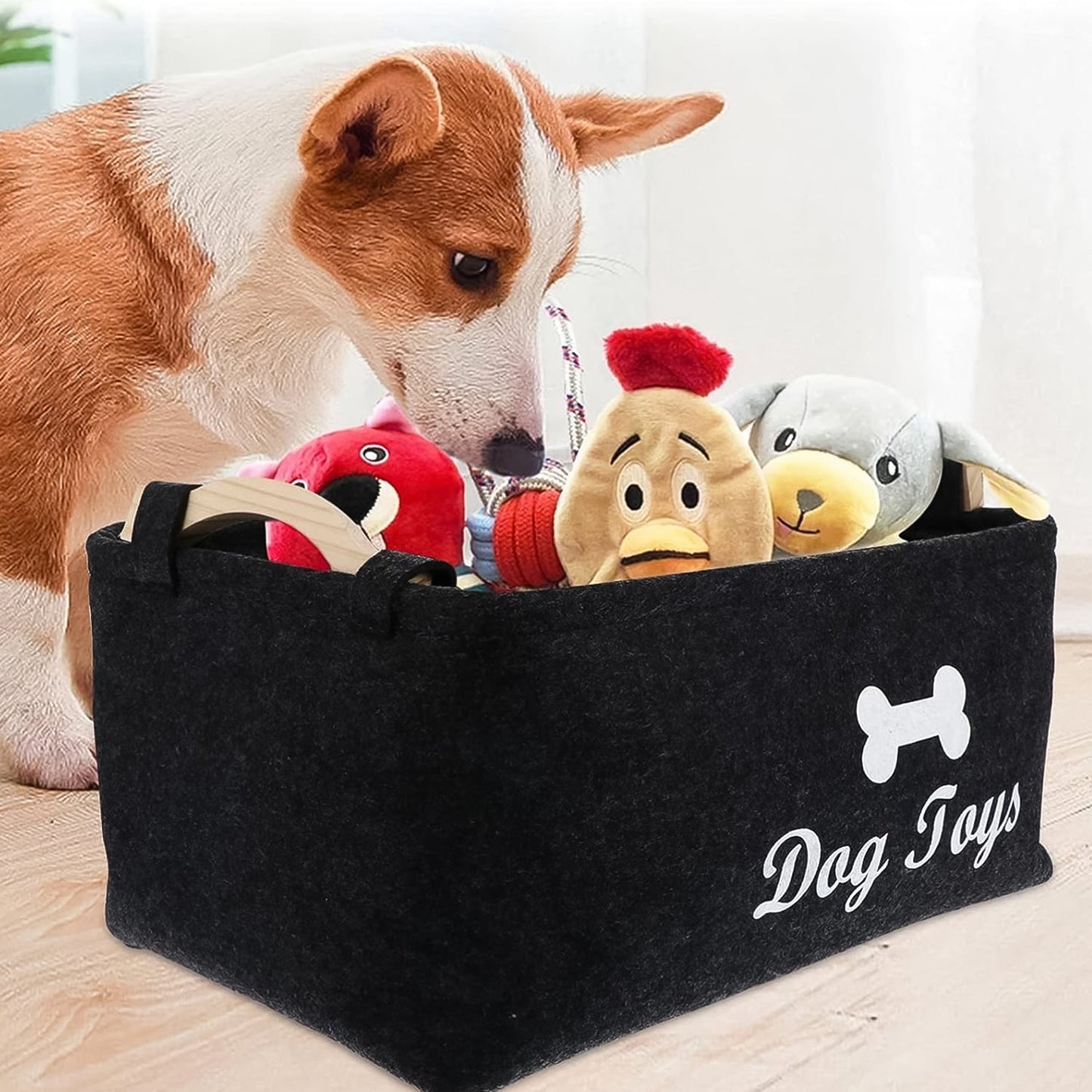 Pet Toy Storage Basket - ( 39 Ã— 29 Ã— 17 cm / 1 Pc)