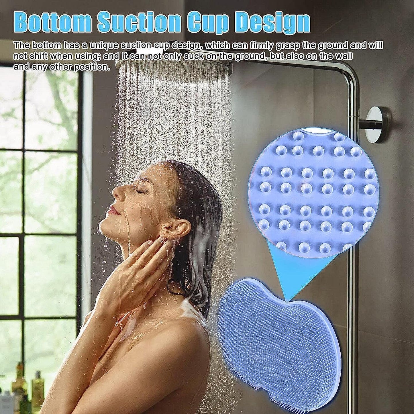 Silicone Bath Massage Cushion â€“ Suction Cup Exfoliating Foot Scrubber & Mat