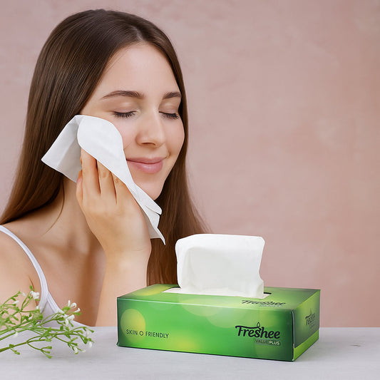 Freshee Premium Skin-Friendly Facial Tissues â€” 100 Pc Box (18 x 20 cm)
