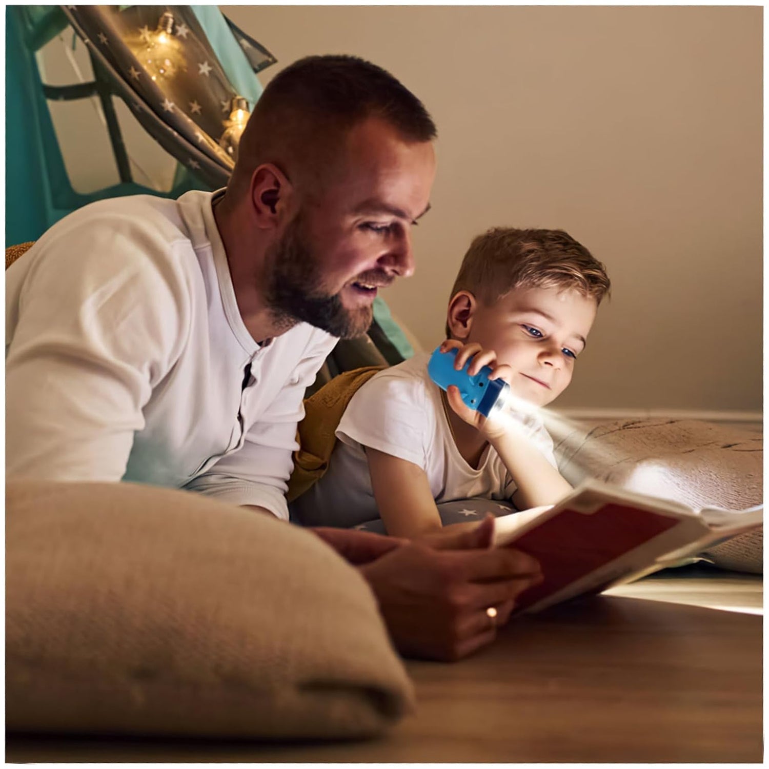 2-LED Hand Press Torch â€“ Battery-Free Hand Crank Flashlight