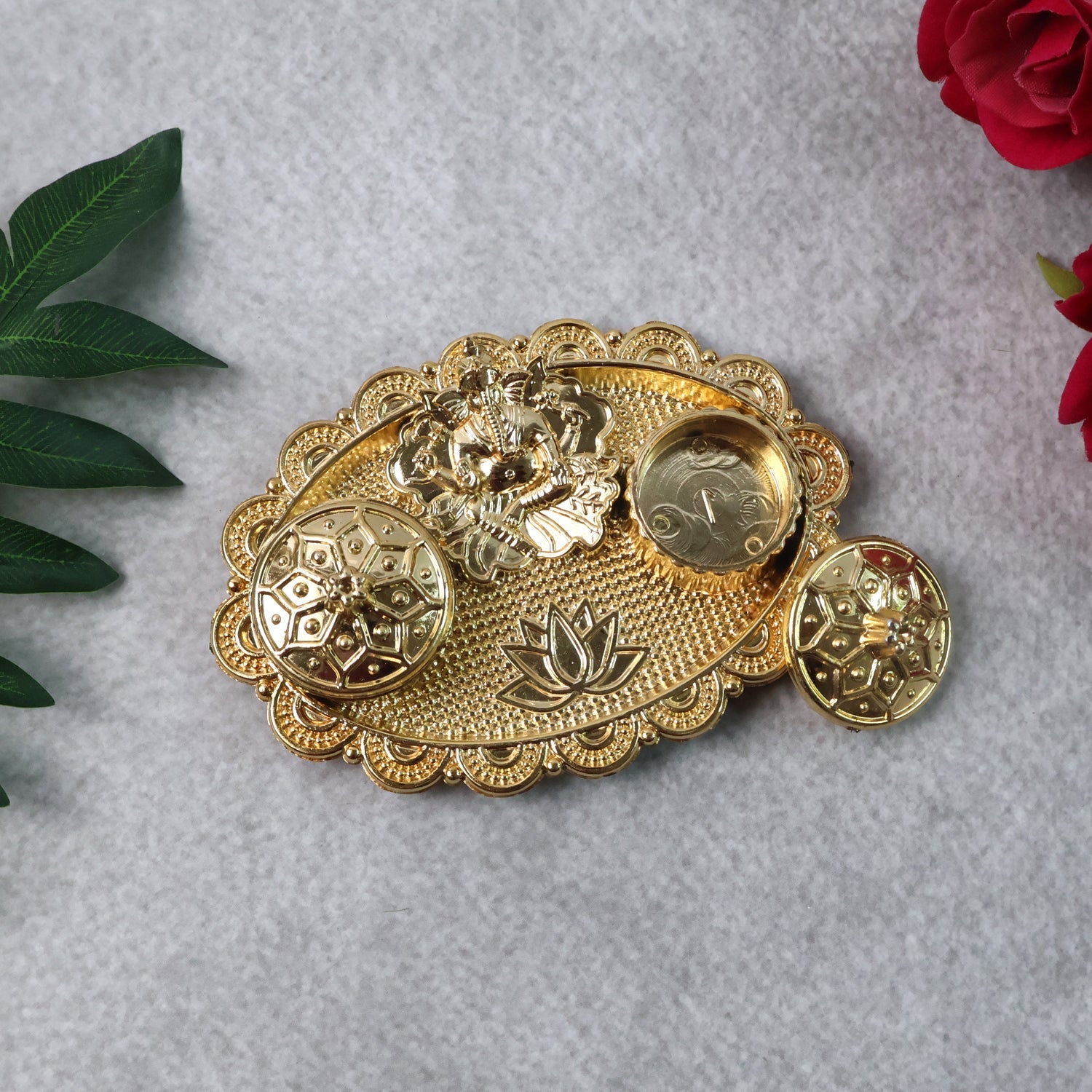 Ganesh Embossed Roliâ€“Chawal Kumkum Chopra - (1 Pc)