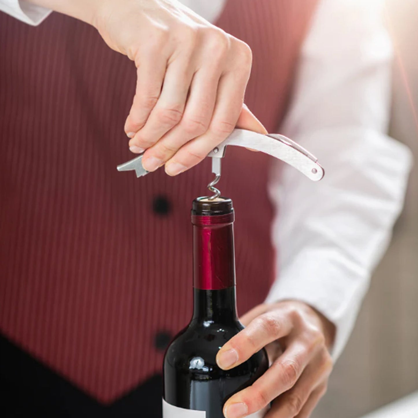 Premium Wine Bottle Shape Bar Accessory Gift Set