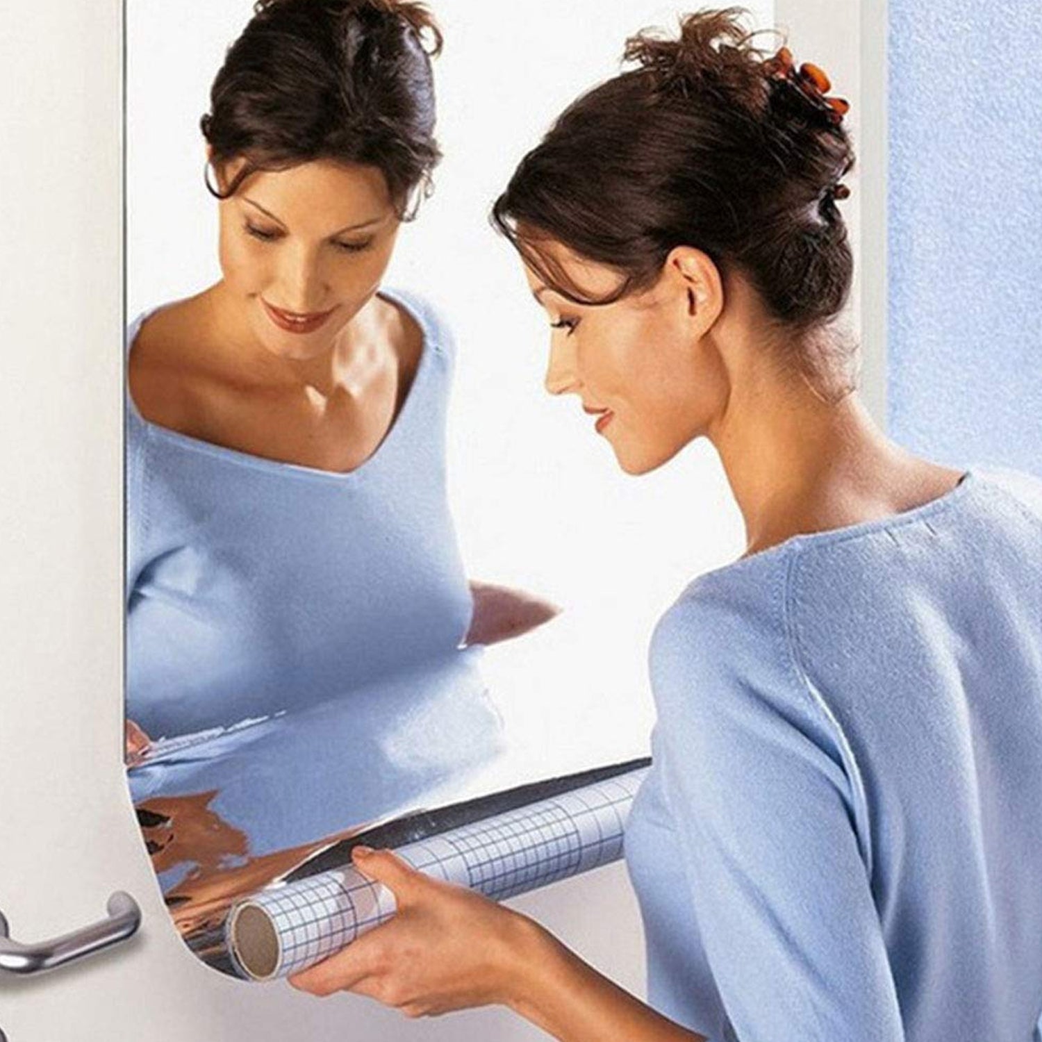 3D Mirror Wall Stickers Wall Mirror Decorative Mirror Paper for Home, Living Room Wall, Bedroom Wall, TV Backdrop Use Paper (100×50 Cm / 3 Pc )