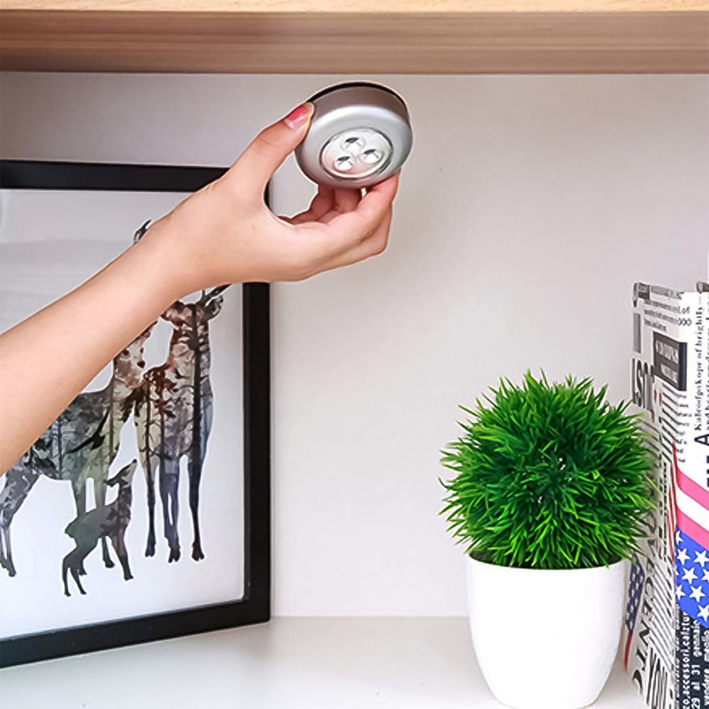 3-LED Battery-Operated Touch Light (1 Pc)