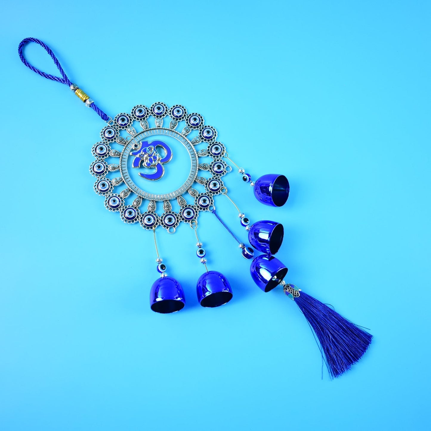 Home DÃ©cor OM Evil Eye Wind Chime Hanging Ornament