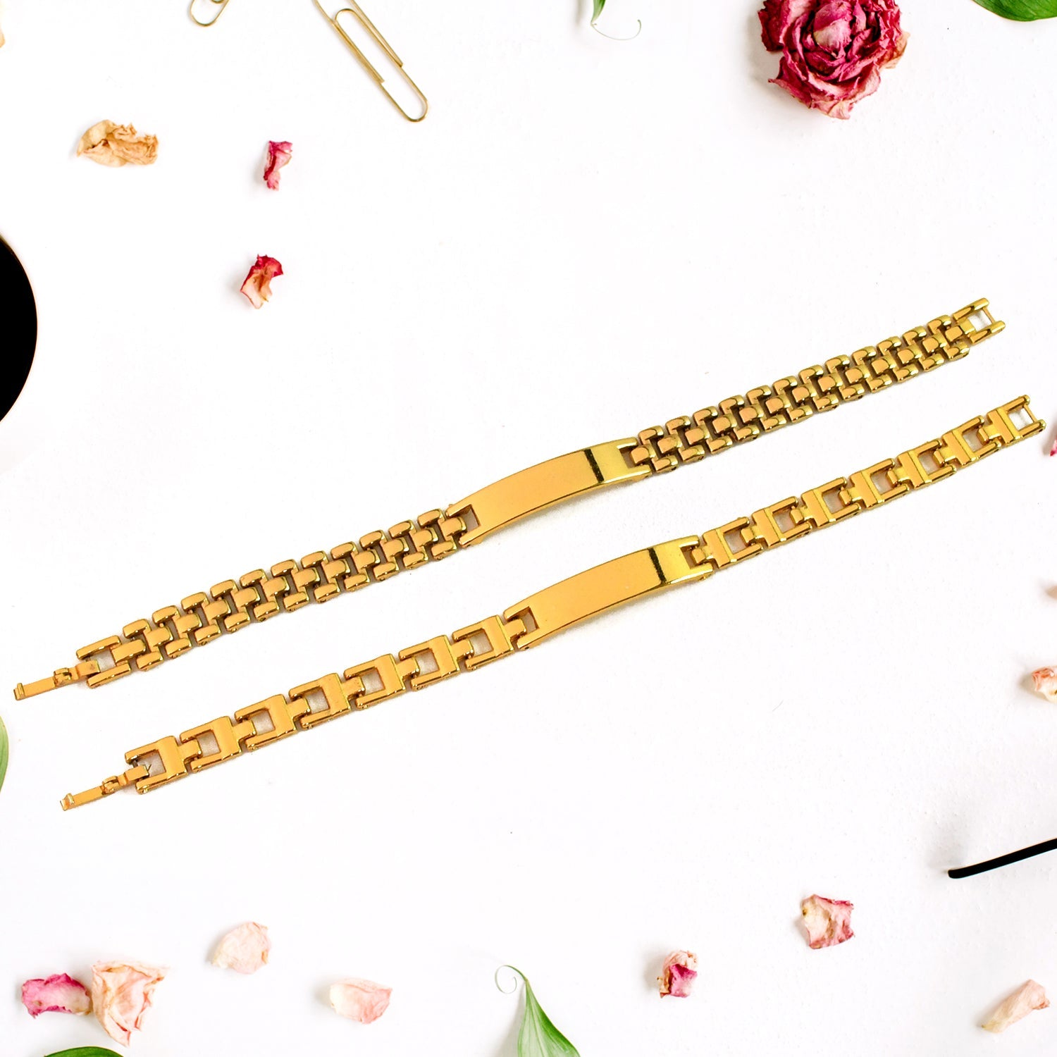 Customized Golden Bracelet for Men (Mix Design / 1 Pc)