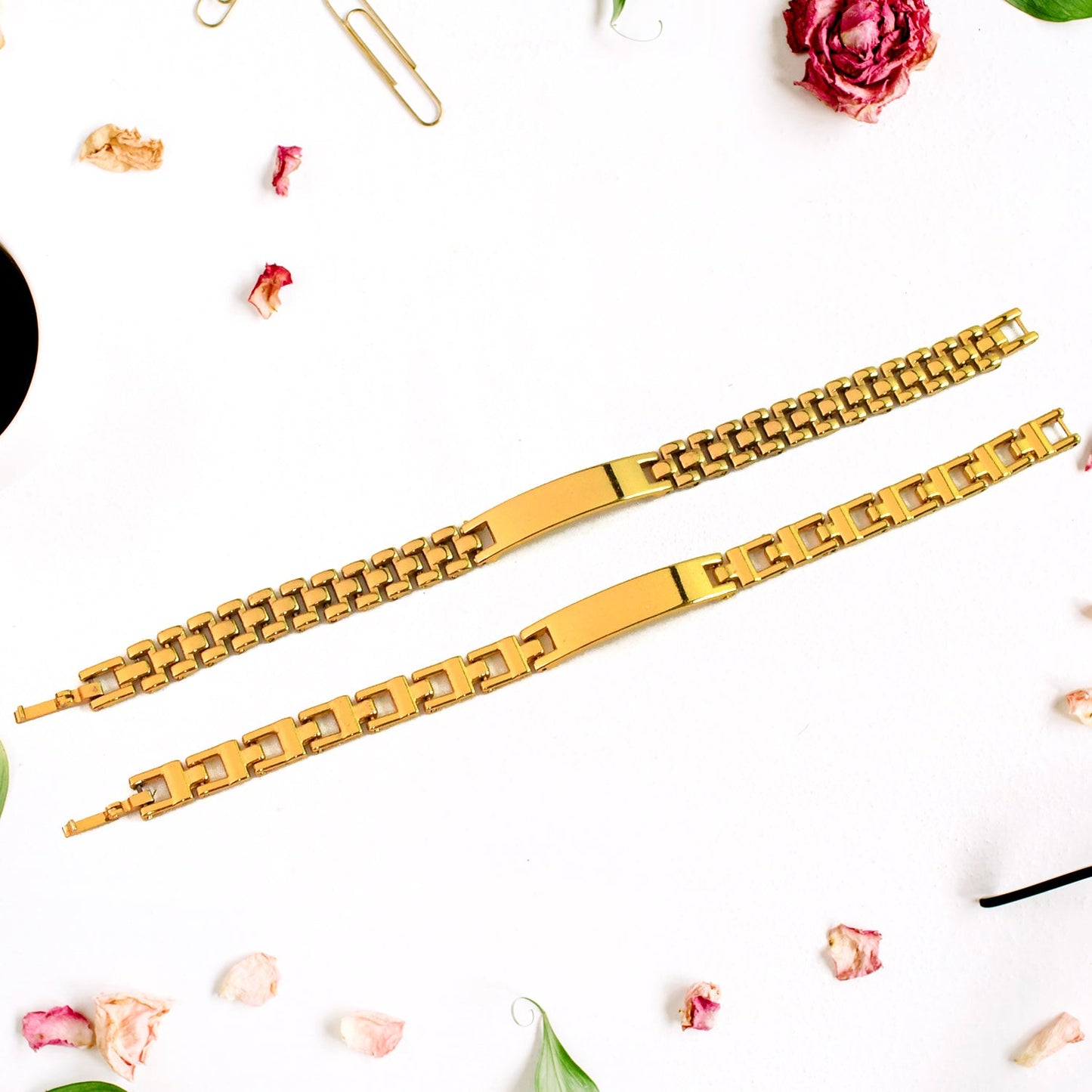 Customized Golden Bracelet for Men (Mix Design / 1 Pc)