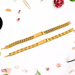 Customized Golden Bracelet for Men (Mix Design / 1 Pc)