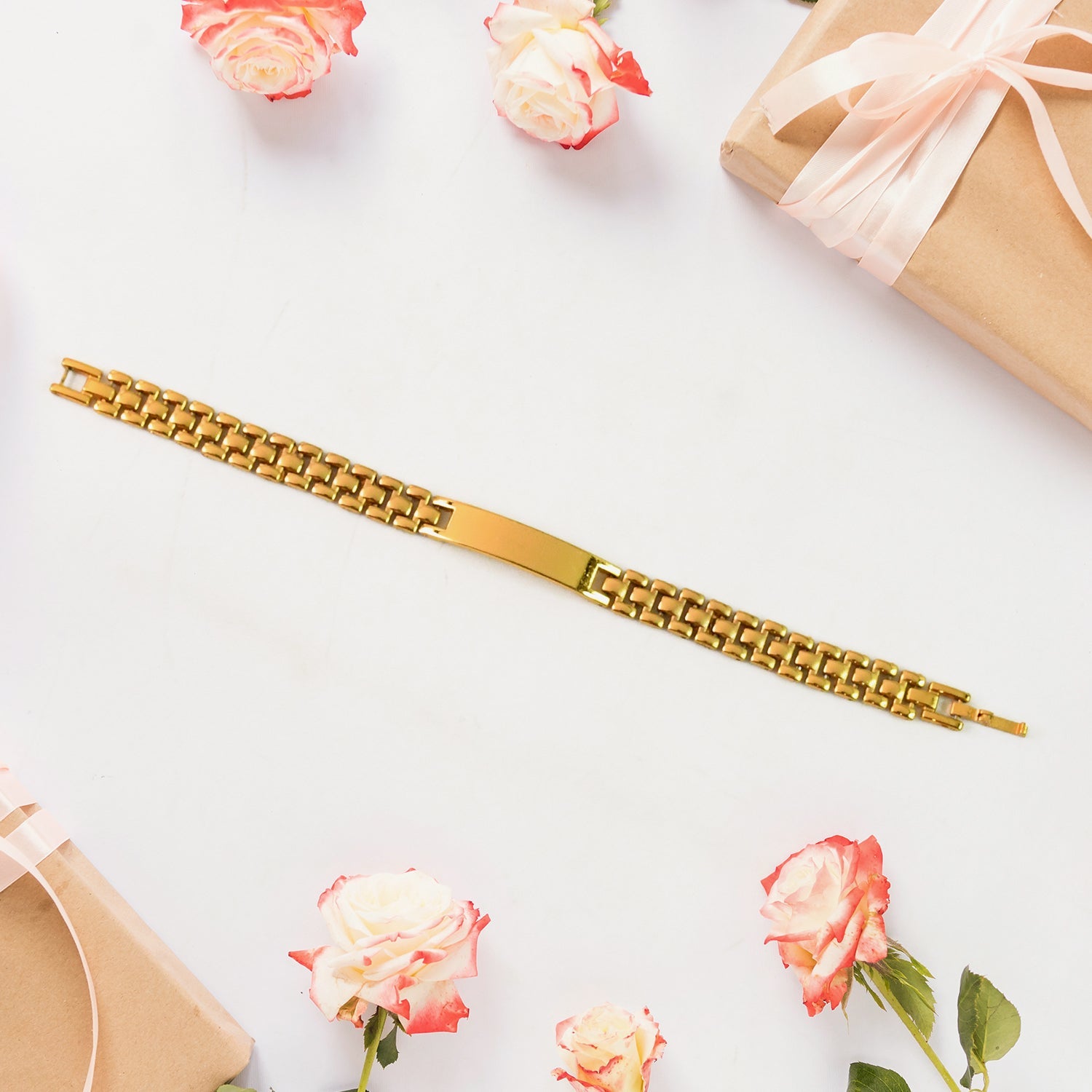 Customize / personalized Customized Golden Chain Bracelet (1 Pc)