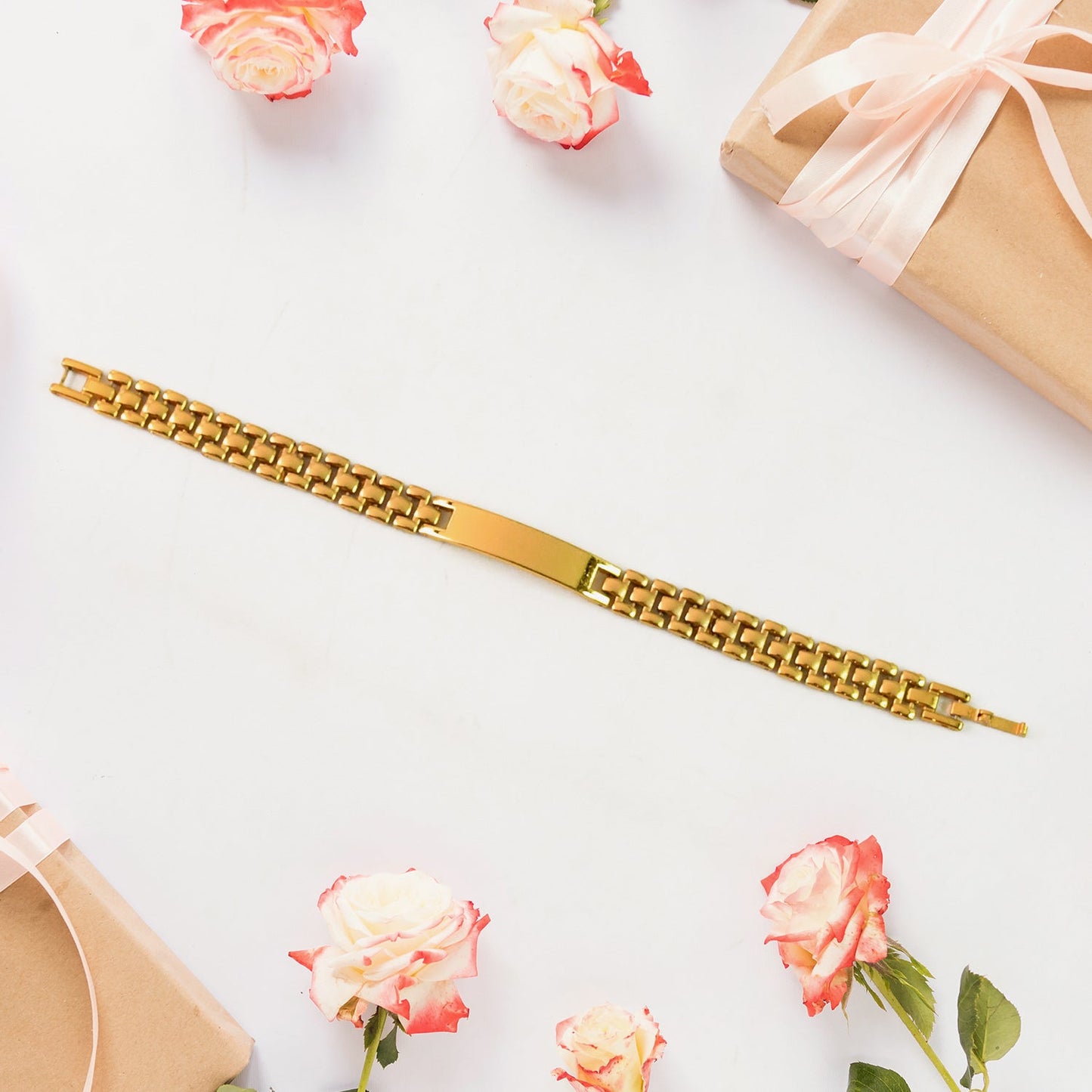 Customize / personalized Customized Golden Chain Bracelet (1 Pc)