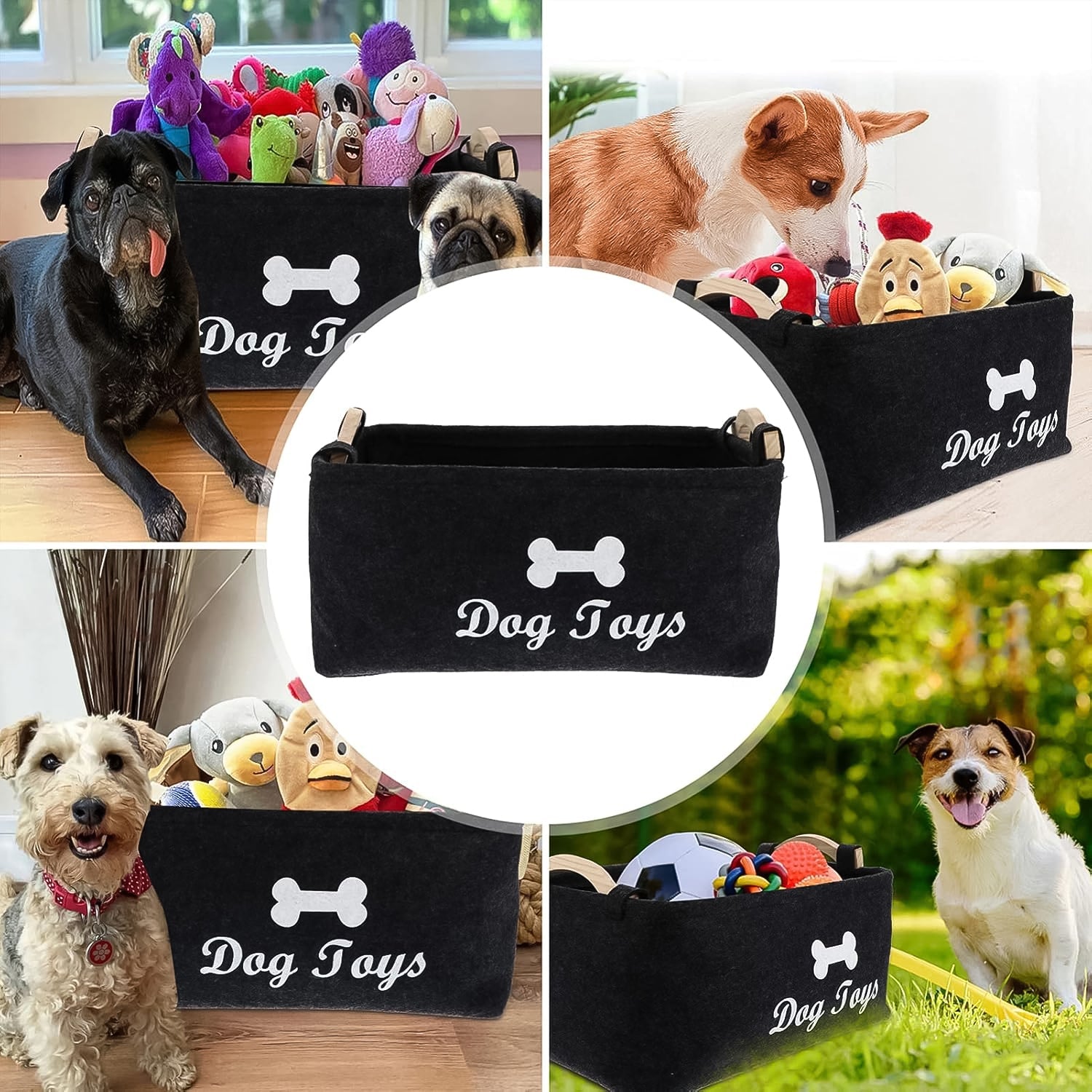 Pet Toy Storage Basket - ( 39 Ã— 29 Ã— 17 cm / 1 Pc)