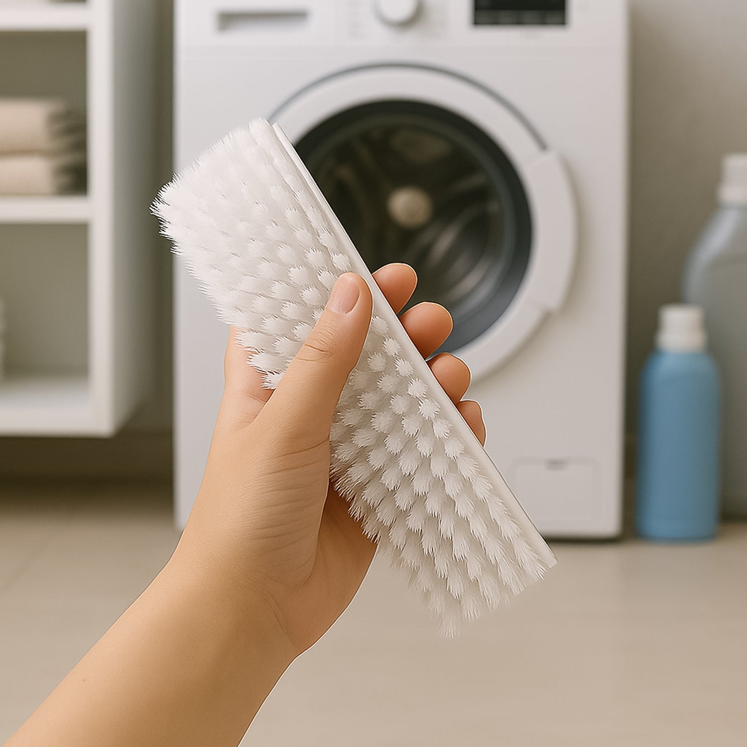 Veepee 6-Piece Washing and Cleaning Scrub Brush Set â€“ (Multi-Color Bristles)