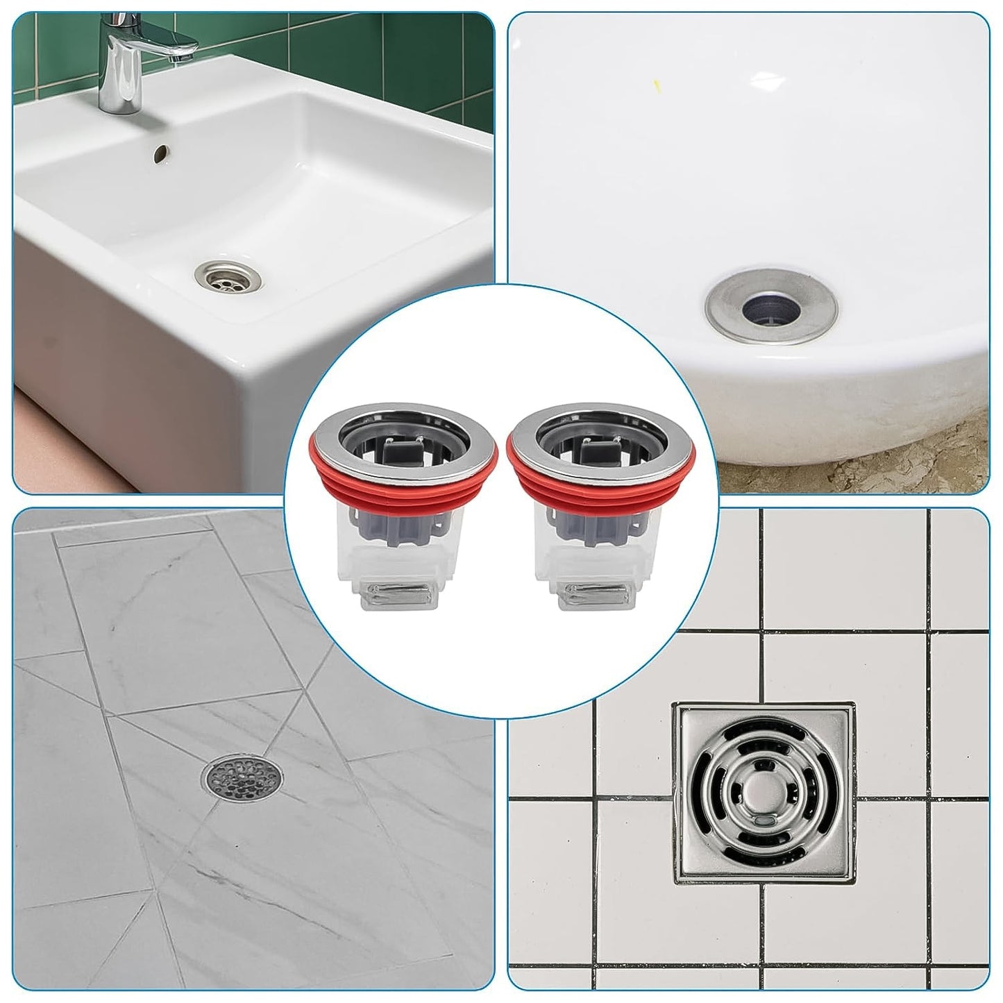 Plastic Odour Proof Floor Drain Sink Drain for Toilet Bathroom Kitchen (1 Pc)
