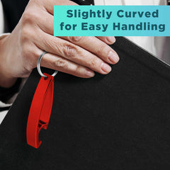 Customized 2 in 1 Compact Metal Bottle Opener with Keyring (1 Pc)