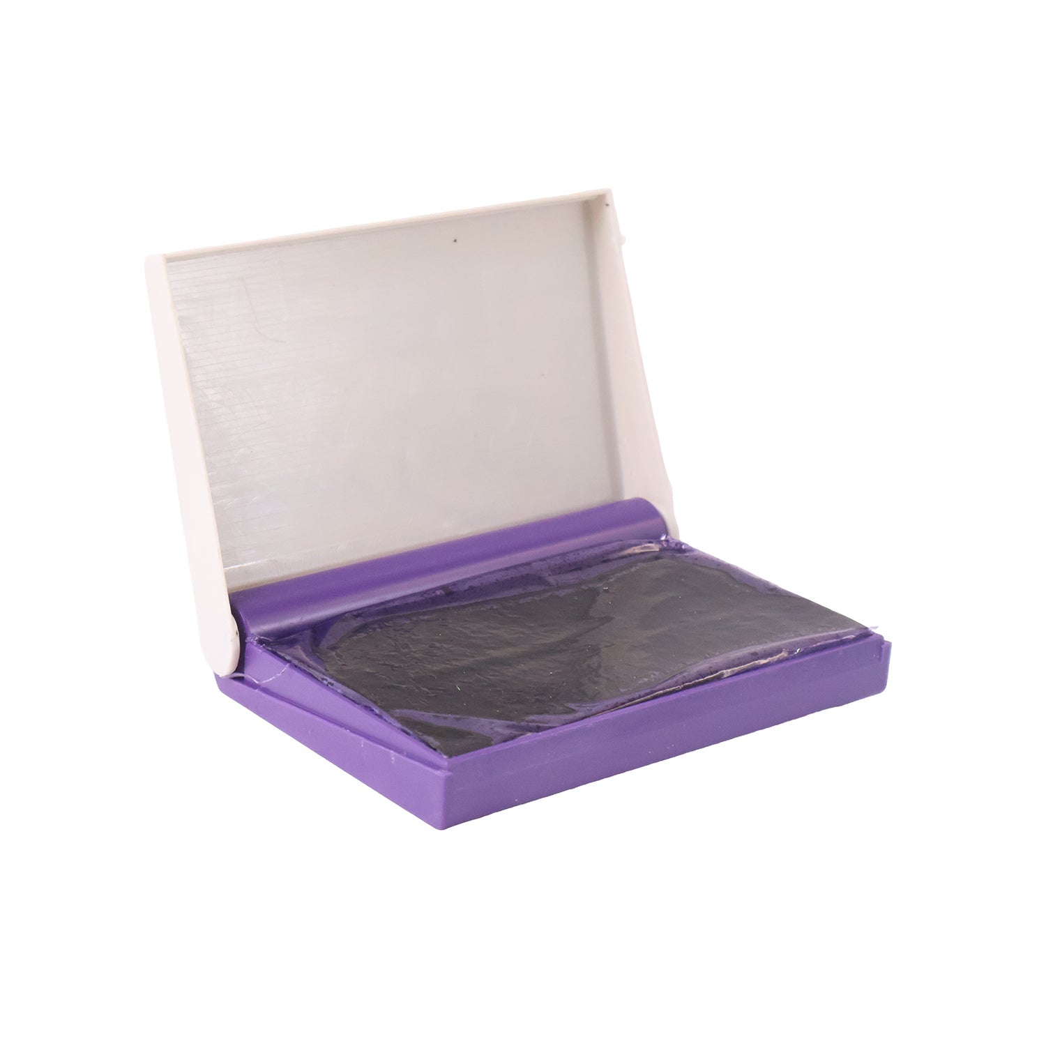 Yasu Plastic Stamp Pad Violet Ink, Quick-Dry Refillable Pad (1 Pc)