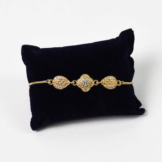 Elegant Alloy Gold Plated Charm Bracelet