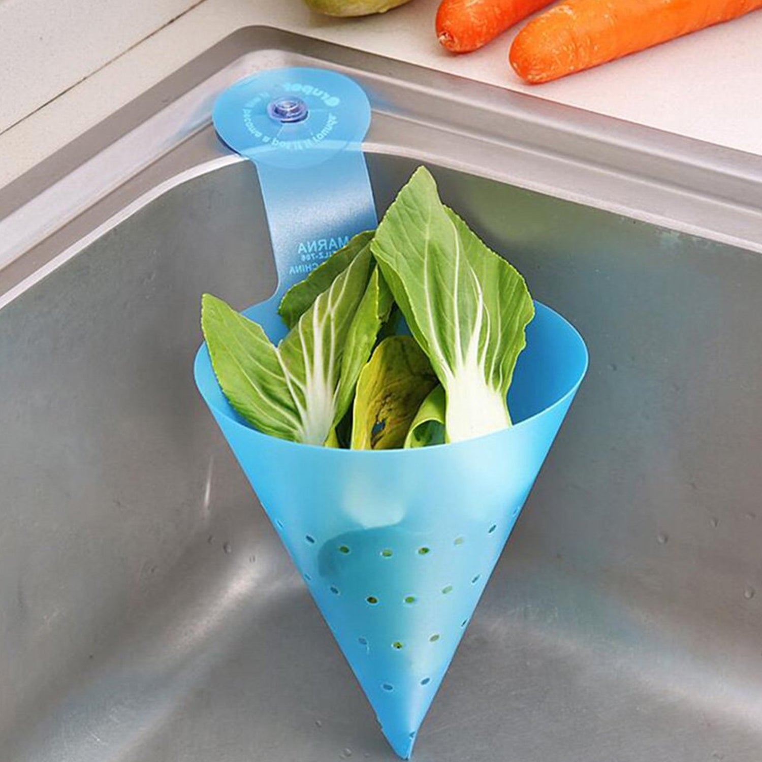 Multipurpose Hanging Sink Corner Strainer with Suction Cup (1 Pc)