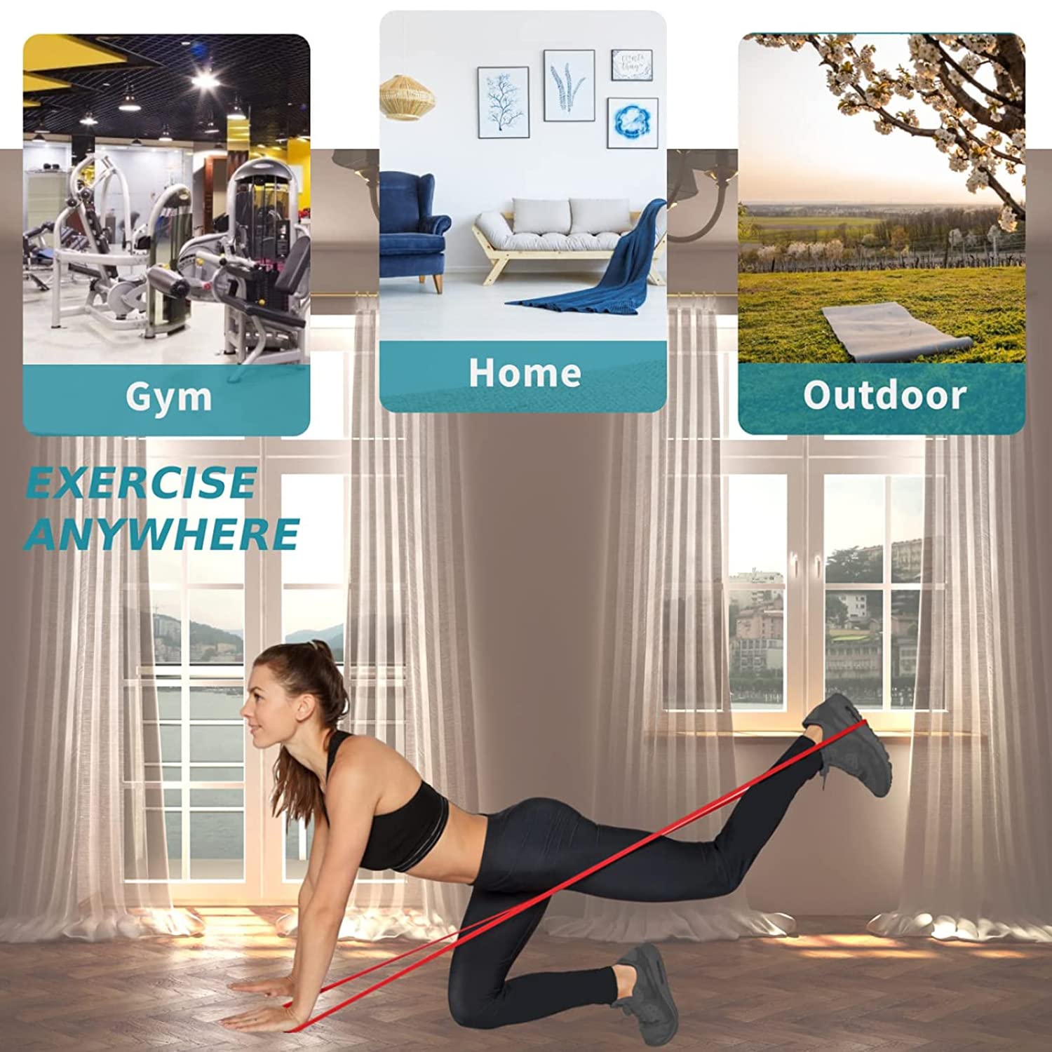 Heavy-Duty Resistance Exercise Band  2080Ã—13 mm