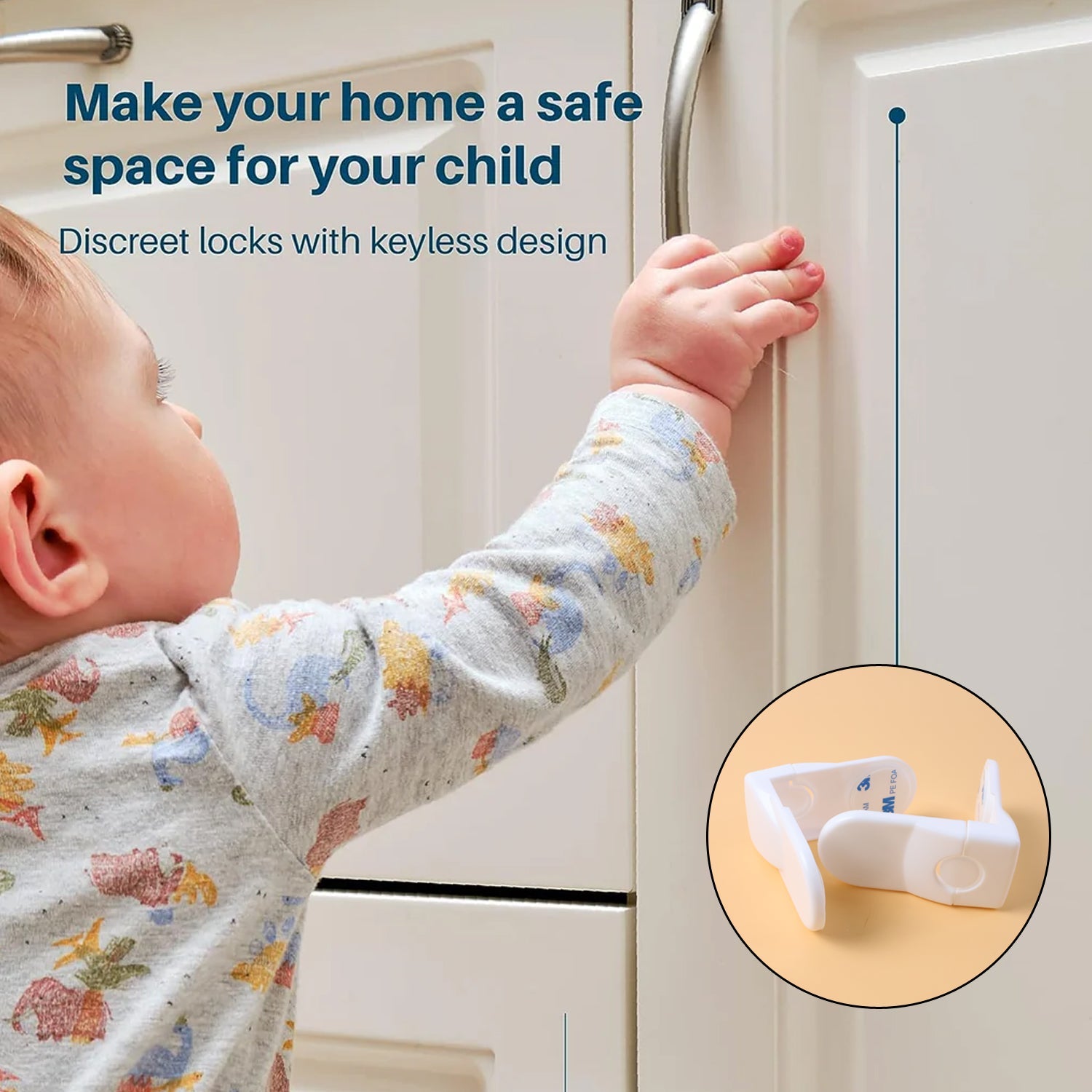 Baby Safety Cabinet Lock (2 Pc Set)