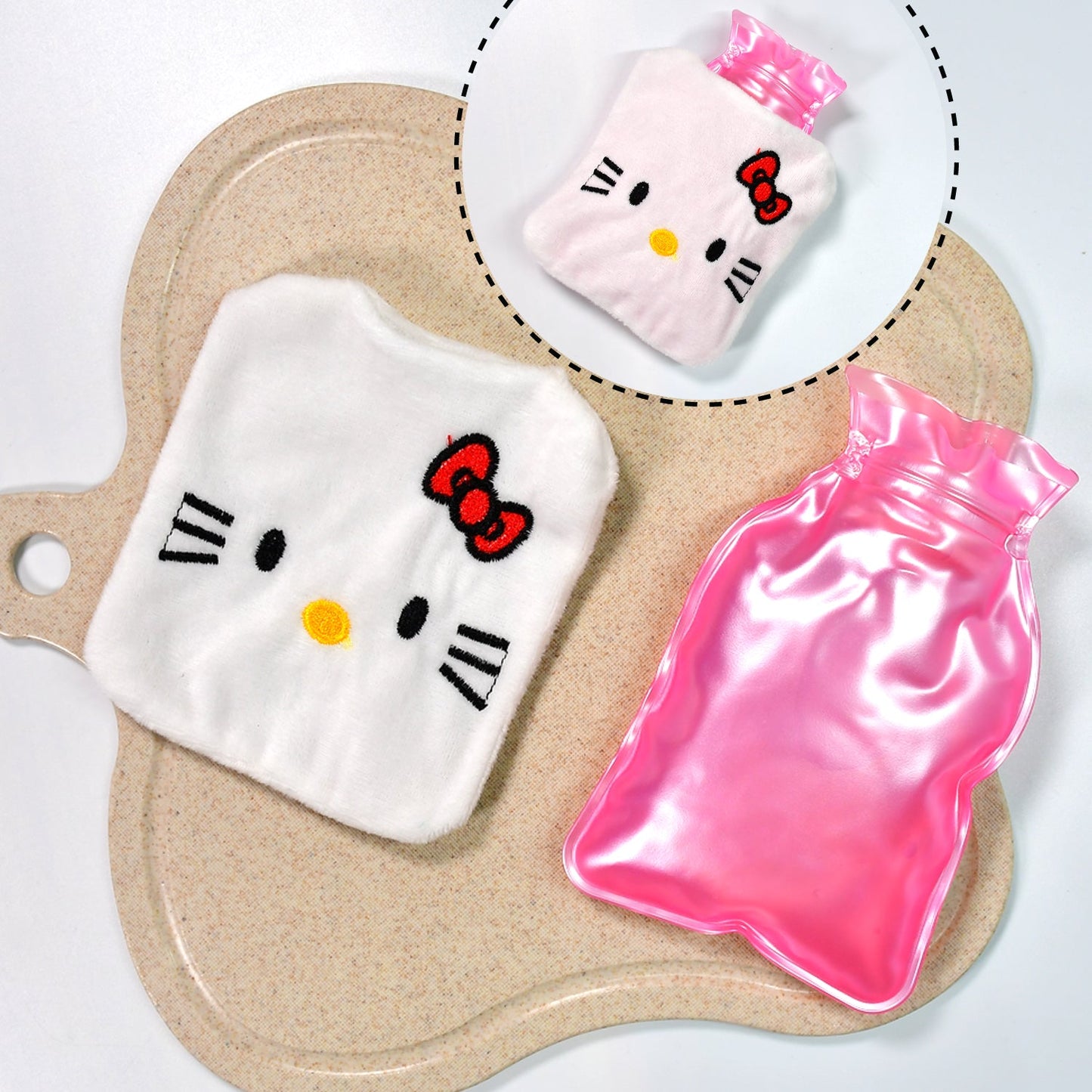 Cute kitty hot water heating bag