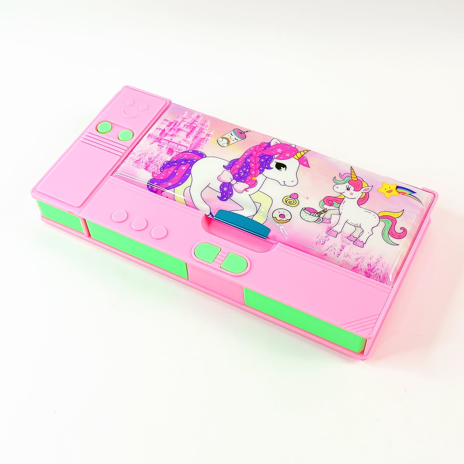 Multi Purpose Gadget Jumbo Pencil Box Compass With Calculator Jumbo 2 Side Slot Geometry Box Compass Use School , Traveling & Studio