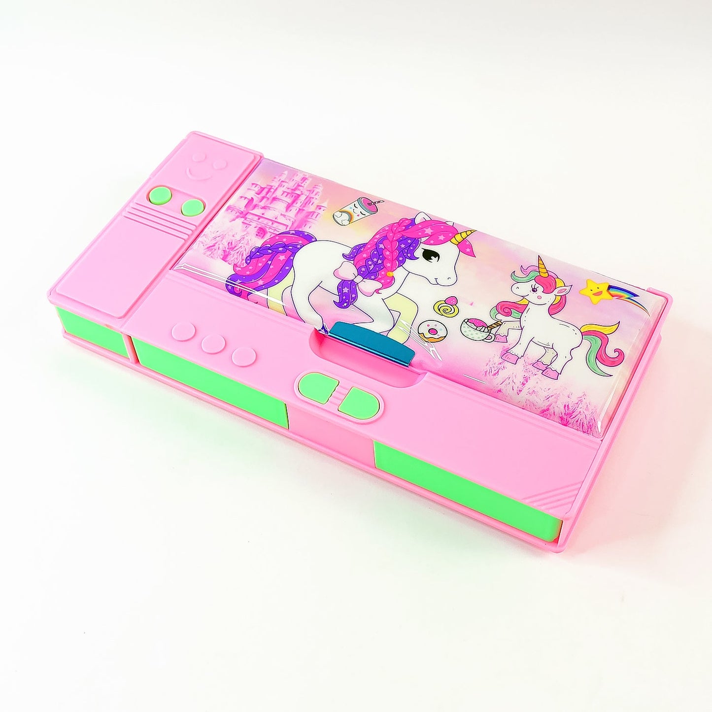 Multi Purpose Gadget Jumbo Pencil Box Compass With Calculator Jumbo 2 Side Slot Geometry Box Compass Use School , Traveling & Studio