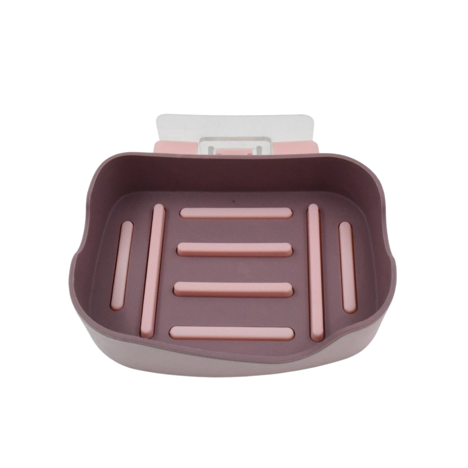 Plastic Soap Dish Holder for Bathroom Shower Wall Mounted Self Adhesive Soap Holder Saver Tray-Plastic Sponge Holder for Kitchen Storage Rack Soap Box, Bathroom ,Sabudani (1 Pc)