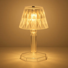 2in1 Transparent Mini Crystal Table Lamp with Reflection Light