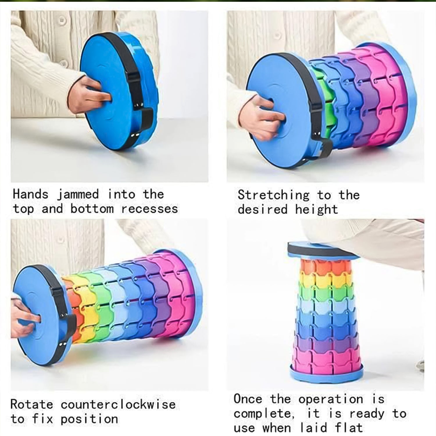 Portable Telescopic Folding Stool (1 Pc)