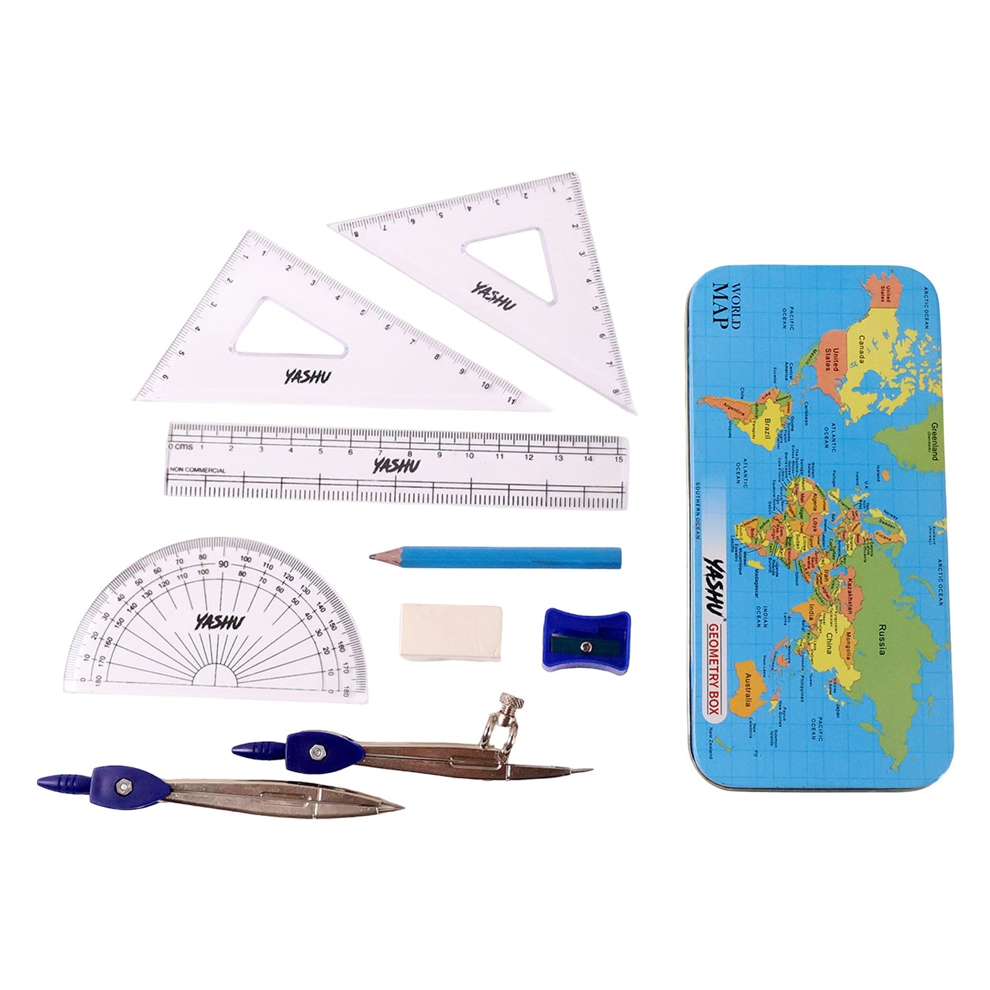 Yashu Complete Geometry Box Set with Compass
